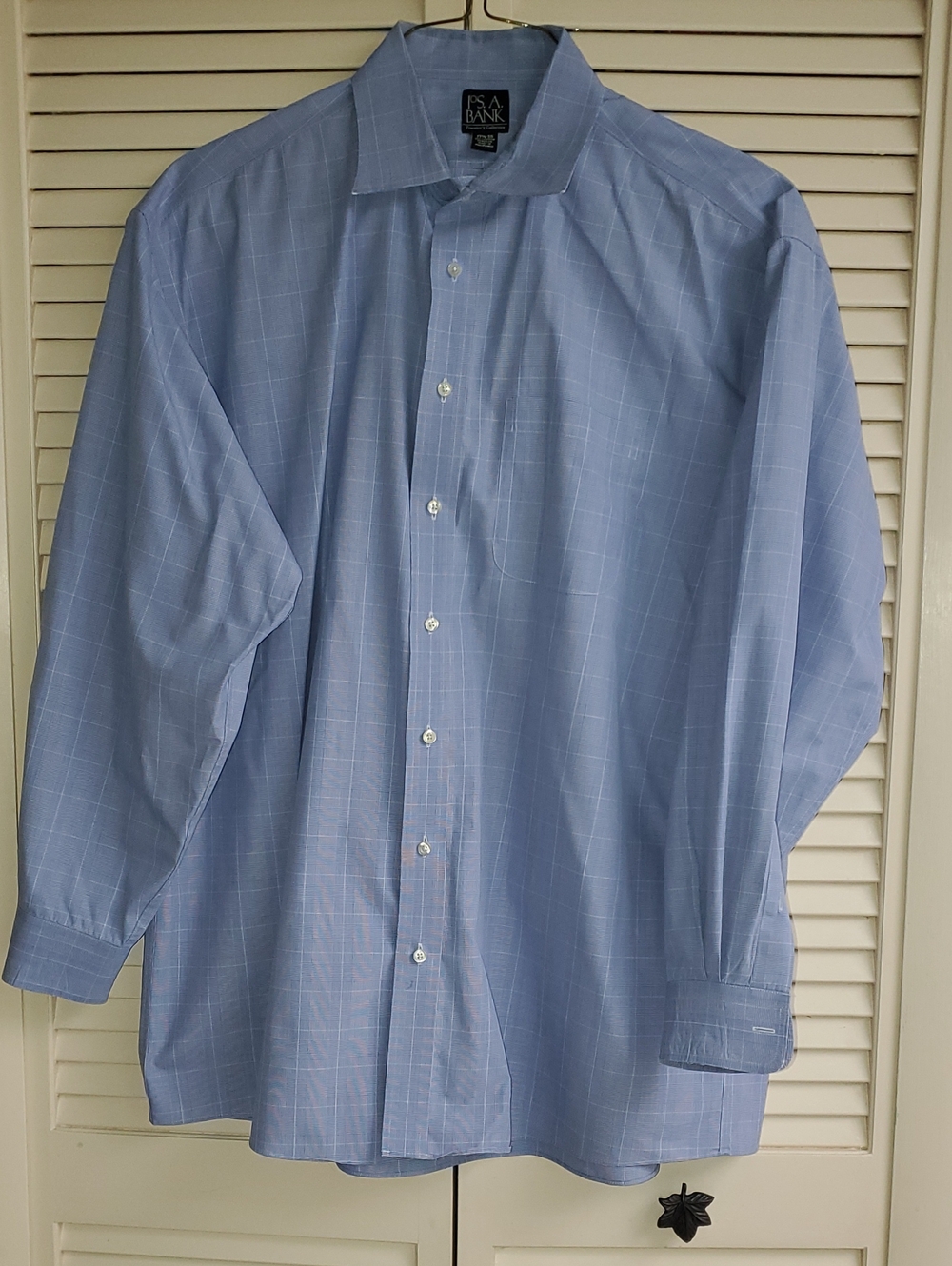 Jos. A. Bank Light Blue Windowpane Dress Shirt